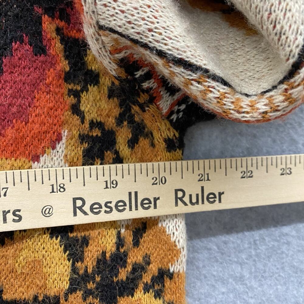 Farm Rio Sand Winter Tapestry Knit Cardigan S Wool Floral Boho Sweater Fall - Picture 6 of 13